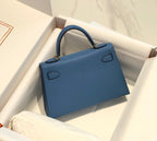 HM ケリー ミニ 20 ブルー エプソム ゴールド ハードウェア