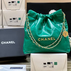 CC ホーボーバッグ 37 グリーン ラムスキン ゴールド金具