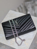 WOC 23 ブラックキャビアラムスキン シルバーハードウェア