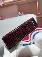 HM ケリー ミニ 22 ボルドーレッド アメリカンアリゲーター ゴールドバックル（オーダーメイド）