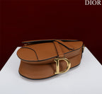 SADDLE BAG 25 WITH STRAP GOLD GRAINED CALFSKIN GHW