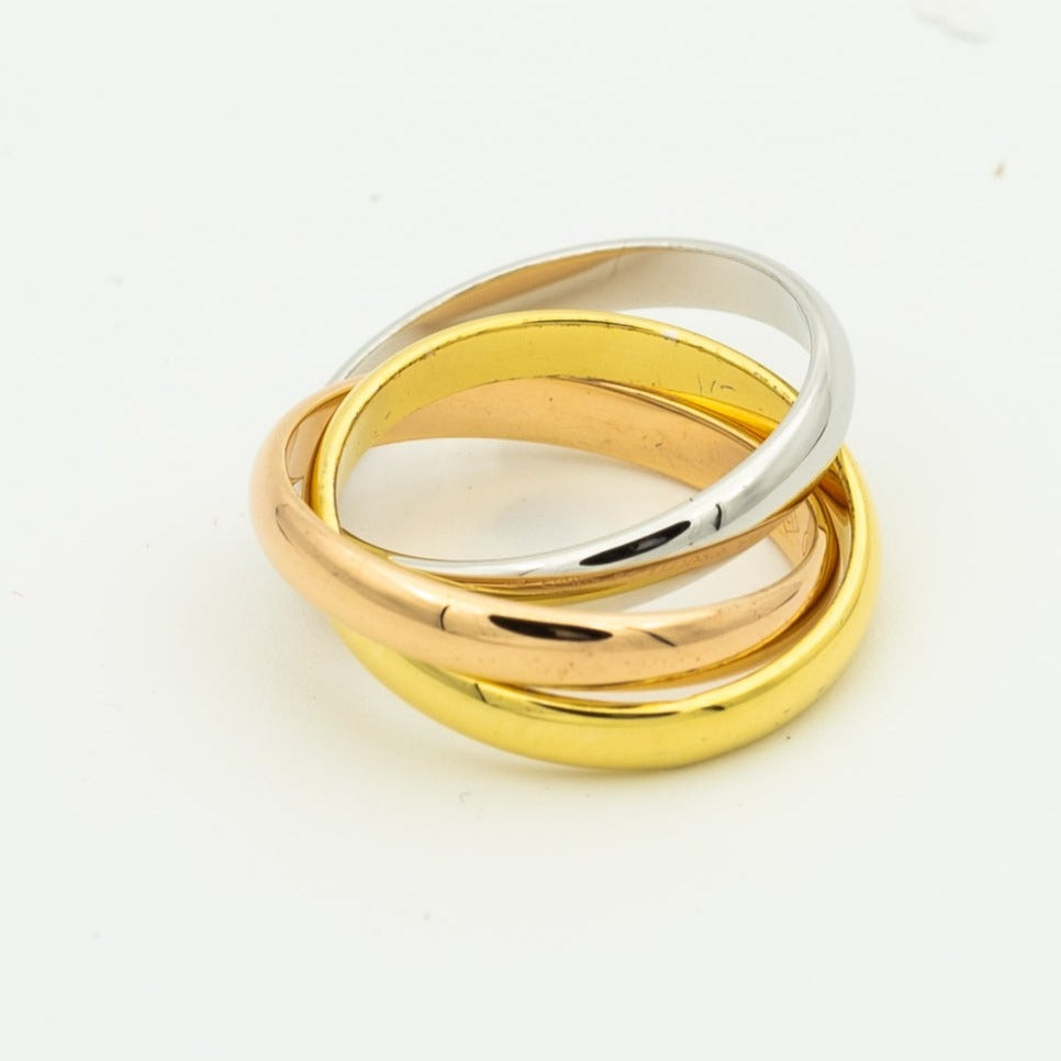 [⭐JeweliWhal Jewelry]TRINITY RING GOLD PINK GOLD SILVER