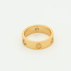 [⭐JeweliWhal]LOVE RING 5.5MM 3 DIAMONDS PINK GOLD