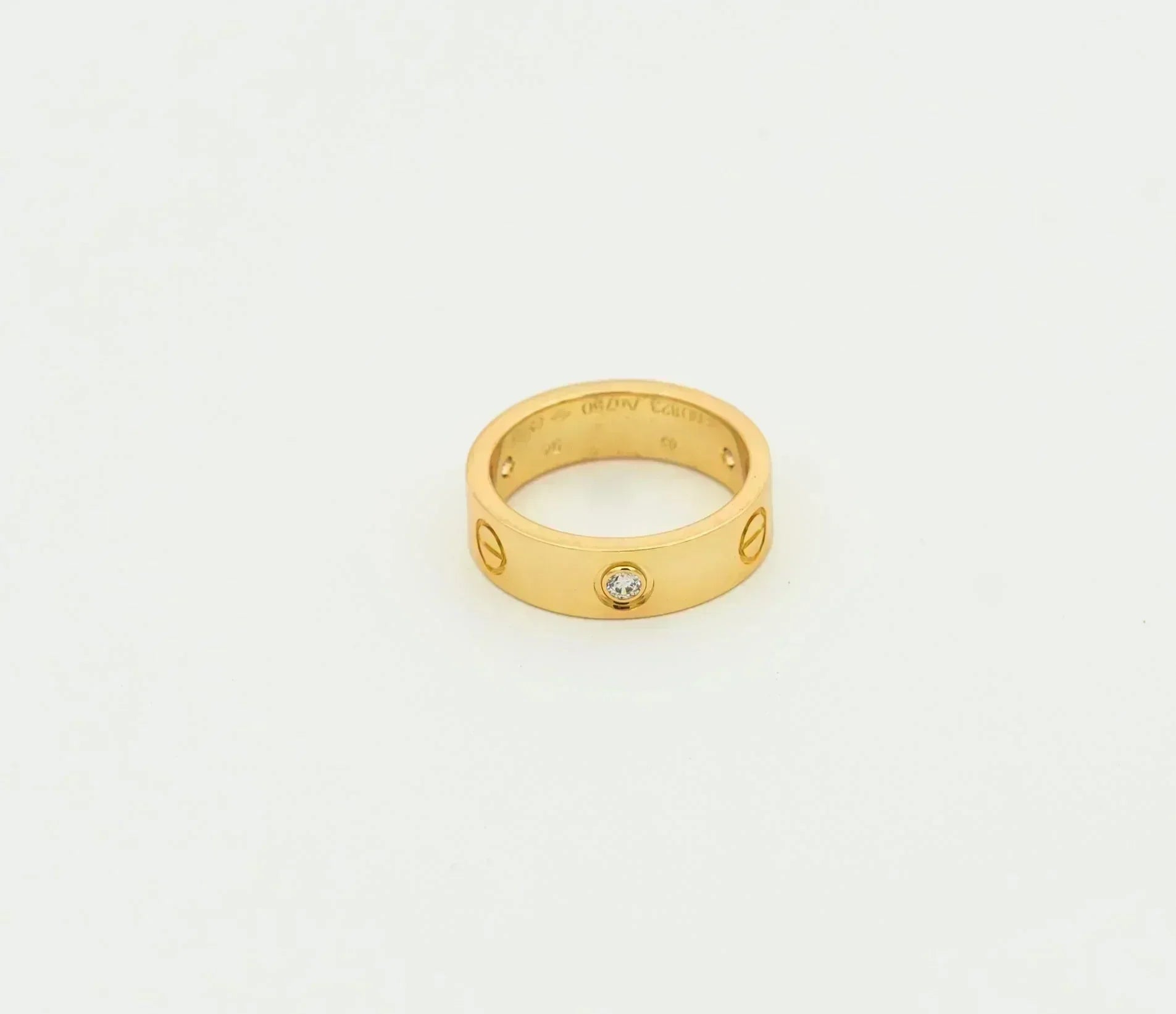 [⭐JeweliWhal]LOVE RING 5.5MM 3 DIAMONDS GOLD