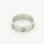 [⭐JeweliWhal]LOVE RING 5.5MM 3 DIAMONDS SILVER