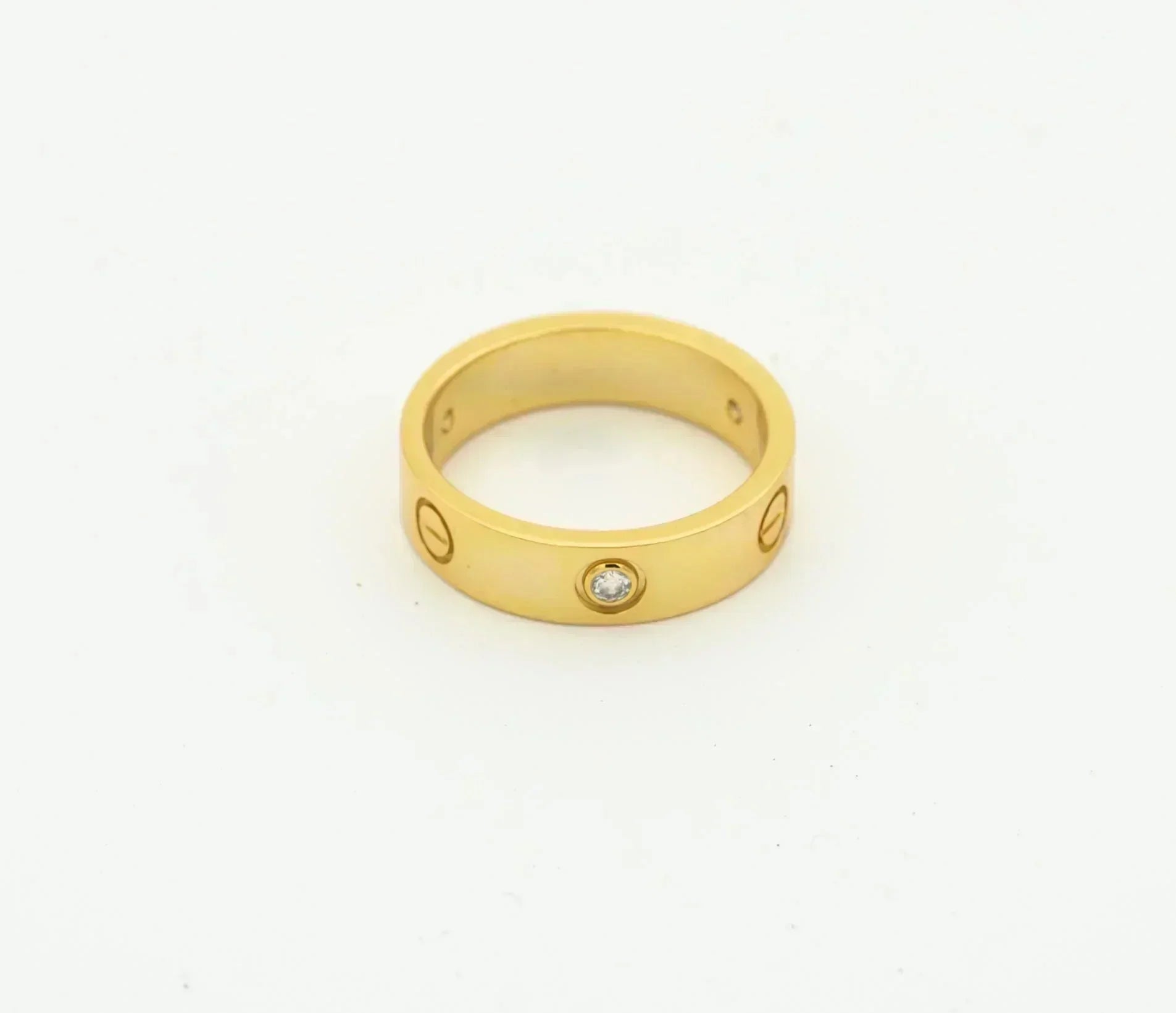 [⭐JeweliWhal]LOVE RING 4MM 1 DIAMOND GOLD