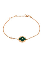 [⭐JeweliWhal]SUN MALACHITE 1 DIAMOND PINK GOLD BRACELET