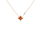 [⭐JeweliWhal]STAR NECKLACE PINK GOLD 1 DIAMOND