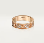 [⭐JeweliWhal]LOVE RING 4mm-wide full-diamond ring Rose Gold