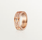 [⭐JeweliWhal] خاتم الحب Love Ring عرض 6.5 مم - خاتم ألماس كامل ذهب وردي