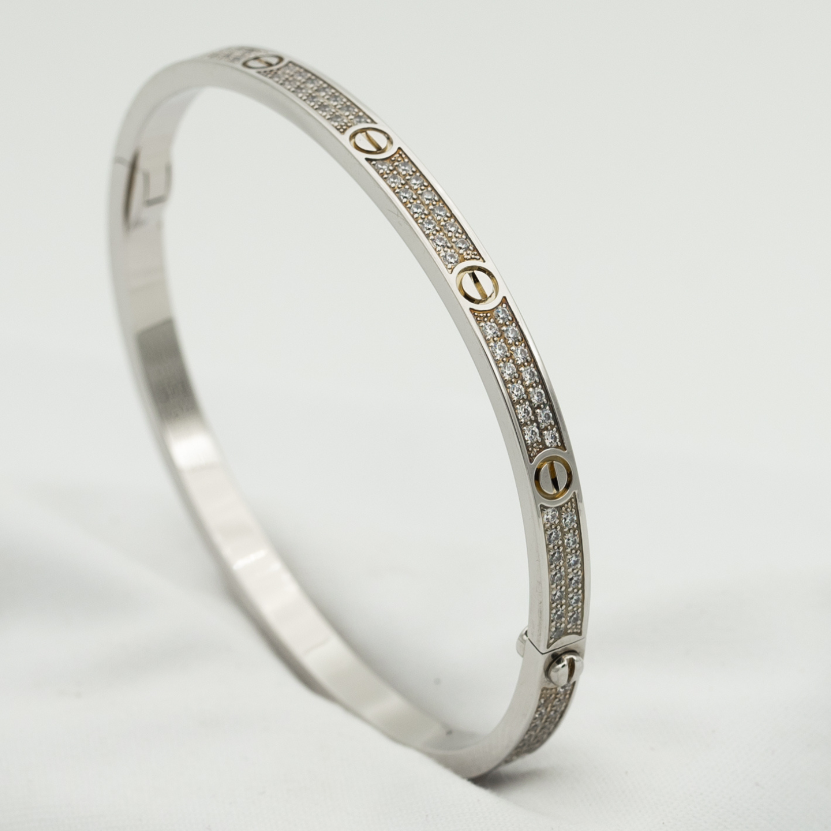 [⭐JeweliWhal]LOVE BRACELET 3.65MM DIAMOND-PAVED