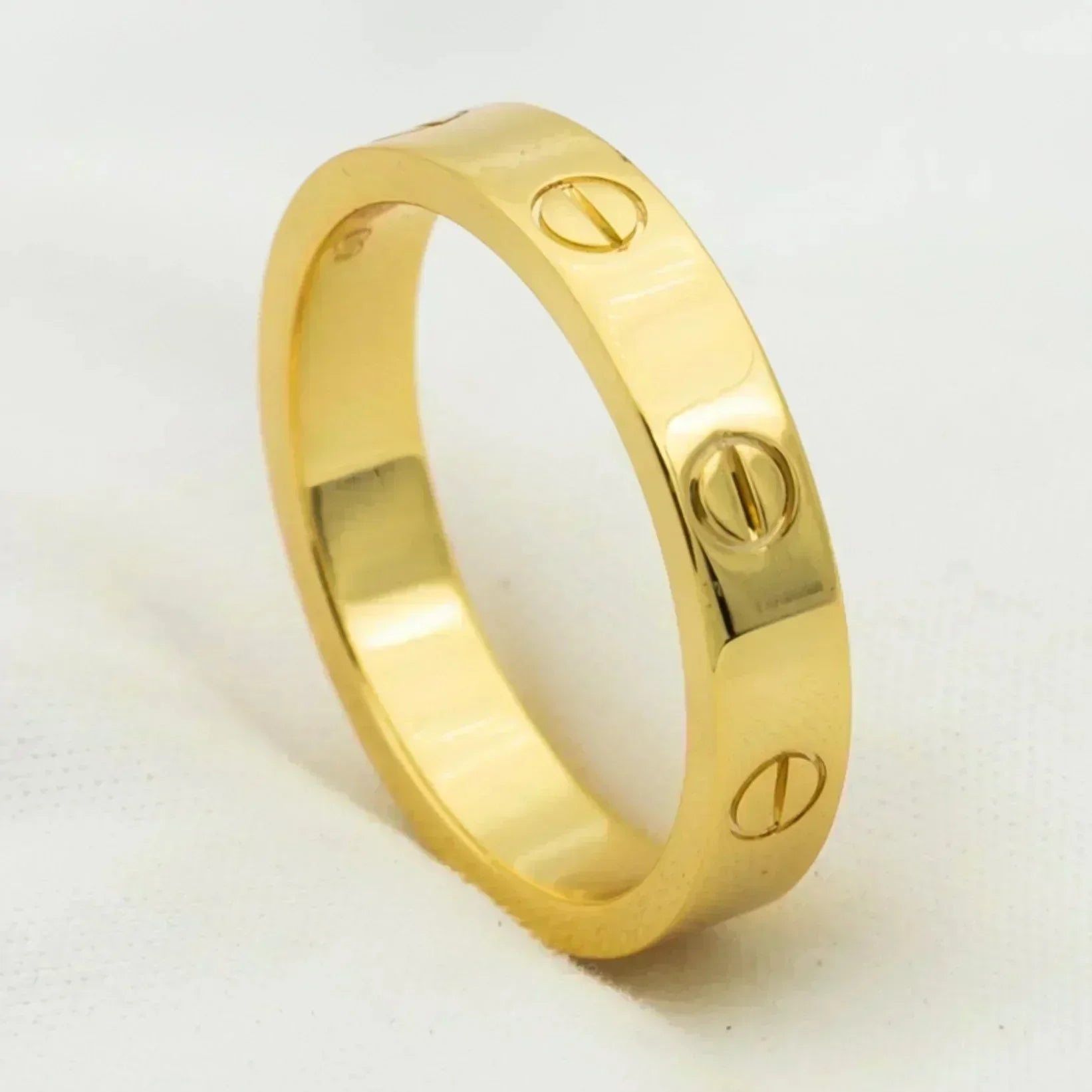 [⭐JeweliWhal]LOVE RING 4MM 1 DIAMOND GOLD