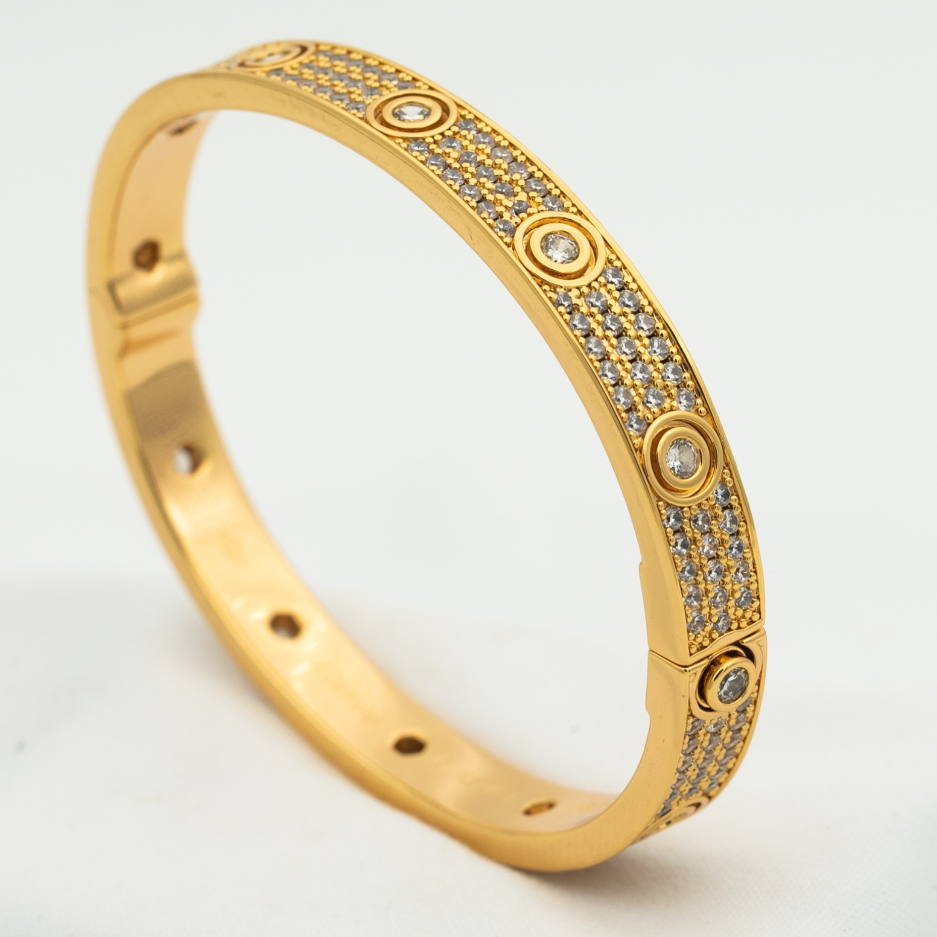 [⭐JeweliWhal]LOVE BRACELET 6.1MM DIAMOND-PAVED 10 BIG DIAMONDS