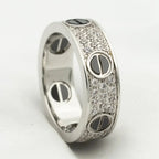 [⭐JeweliWhal]LOVE RING 5.5MM DIAMONDS PAVED CERAMIC