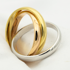 [⭐JeweliWhal Jewelry]TRINITY RING GOLD PINK GOLD SILVER