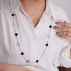 [⭐JeweliWhal]クローバー 20モチーフ オニキス ダイヤモンド シルバー