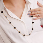 [⭐JeweliWhal]CLOVER 20 MOTIFS ONYX ROSE GOLD