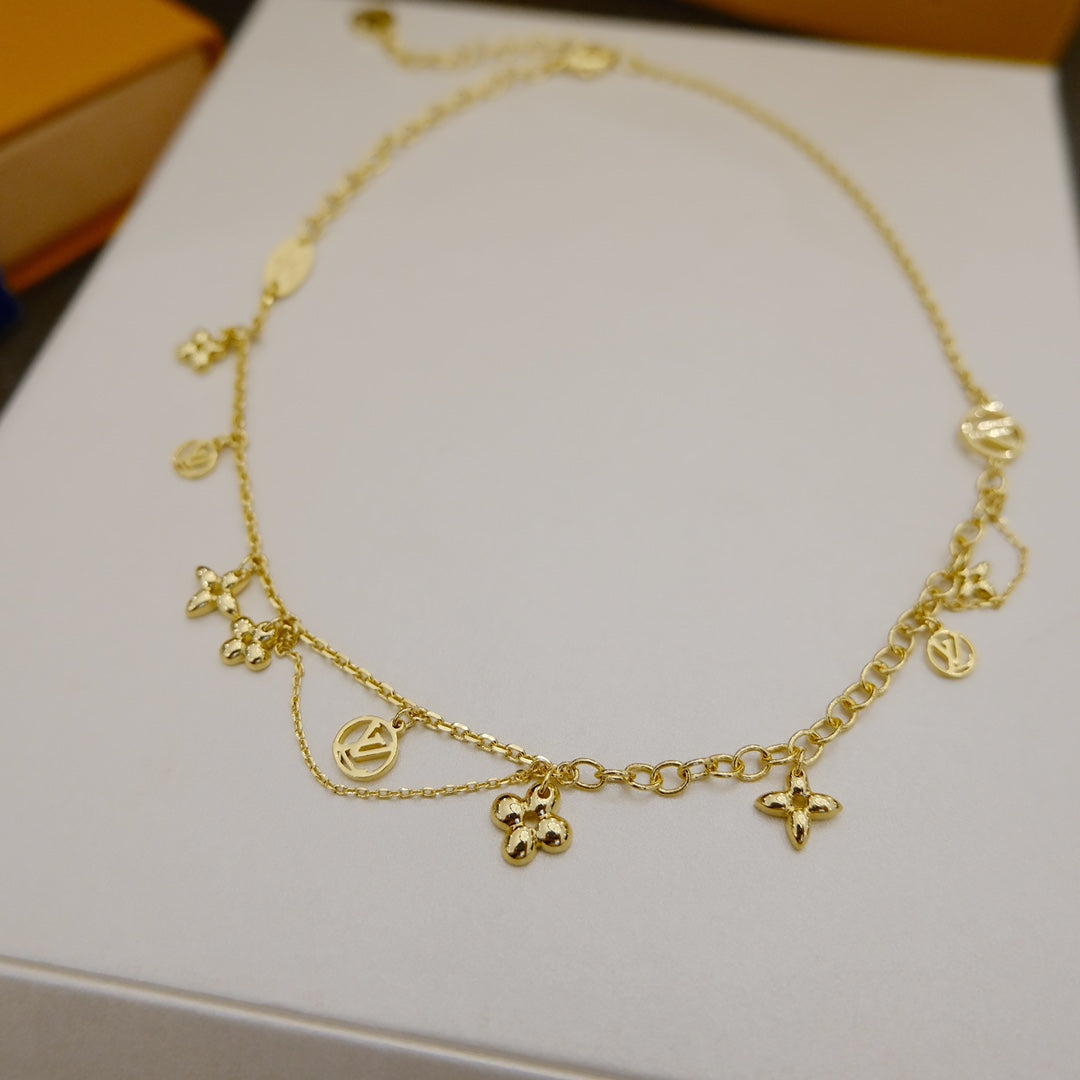 [⭐JeweliWhal]BLOOMING SUPPLE NECKLACE BRASS