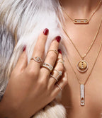 [⭐JeweliWhal]Demo MOVE PM NECKLACE PINK GOLD DIAMOND
