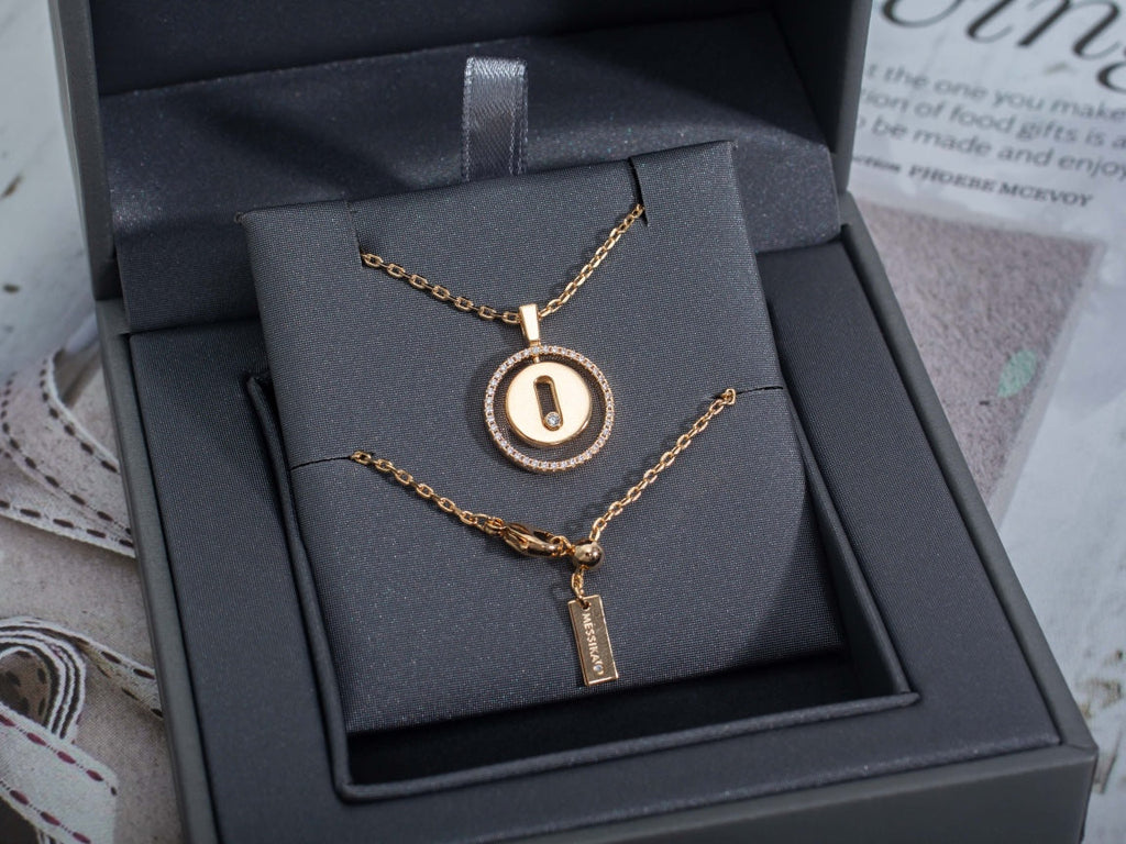[⭐JeweliWhal]Demo MOVE PM NECKLACE PINK GOLD DIAMOND