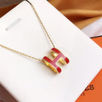 [⭐JeweliWhal]HM CLIC RED ENAMEL GOLD NECKLACE