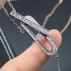 [⭐JeweliWhal]HM NECKLACE PLATINUM ROSE GOLD DIAMOND