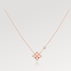 [⭐JeweliWhal]STAR PINK MOP 1 DIAMOND PINK GOLD NECKLACE