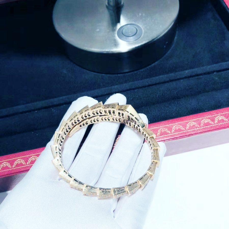 [⭐JeweliWhal]SERPENTI BRACELET 8MM PINK GOLD DIAMOND