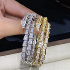[⭐JeweliWhal]SERPENTI BRACELET GOLD DIAMOND DOUBLE ROW