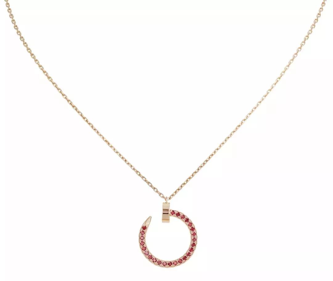 [⭐JeweliWhal]JUSTE NECKLACE GOLD RED DIAMONDS