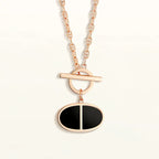 [⭐JeweliWhal]CHAINE VERSO BLACK CERAMIC NECKLACE