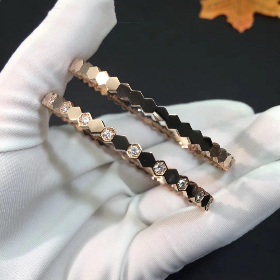 [⭐JeweliWhal]BEE LOVE PINK GOLD DIAMOND BRACELET