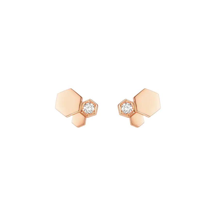 [⭐JeweliWhal]BEE LOVE PINK GOLD DIAMOND EARRINGS