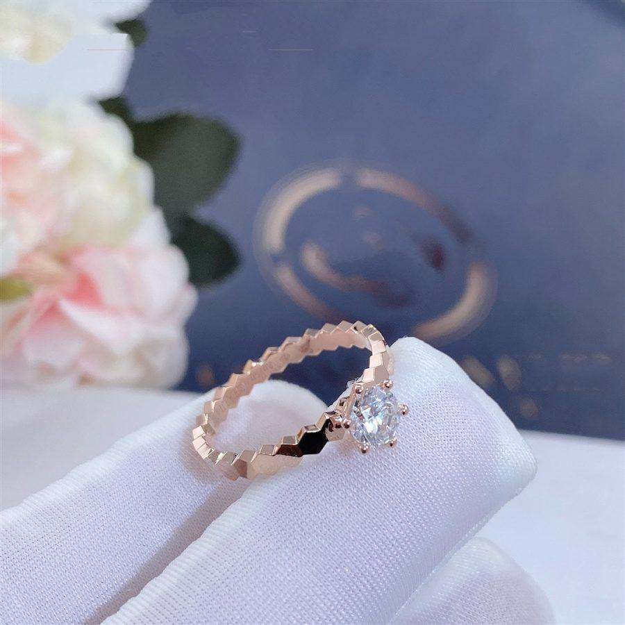 [⭐JeweliWhal]BEE LOVE RING PINK GOLD 1 DIAMOND