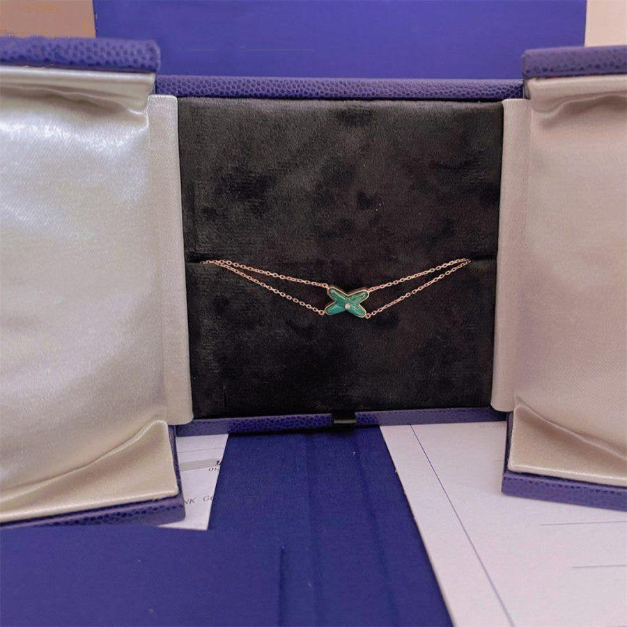 [⭐JeweliWhal]JEUX ブレスレット マラカイト ピンクゴールド ダイヤモンド1個