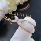[⭐JeweliWhal]JEUX BRACELET PINK MOP PINK GOLD 1 DIAMOND