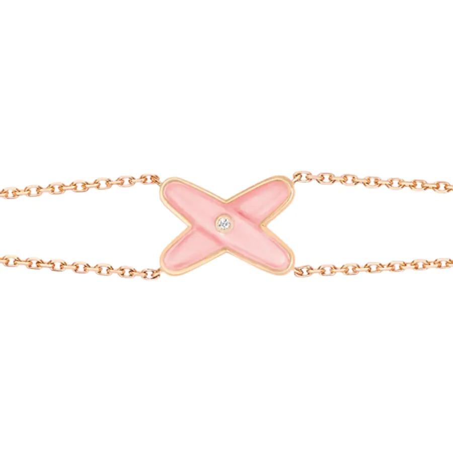 [⭐JeweliWhal]JEUX BRACELET PINK MOP PINK GOLD 1 DIAMOND