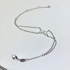 [⭐JeweliWhal]JEUX BRACELET WHITE MOP SILVER 1 DIAMOND