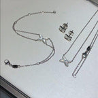 [⭐JeweliWhal]JEUX BRACELET WHITE MOP SILVER 1 DIAMOND