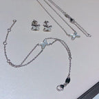 [⭐JeweliWhal]JEUX BRACELET WHITE MOP SILVER 1 DIAMOND