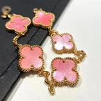 [⭐JeweliWhal] CLOVER 5 MOTIFS  PINK MOP BRACELET COLLECTION