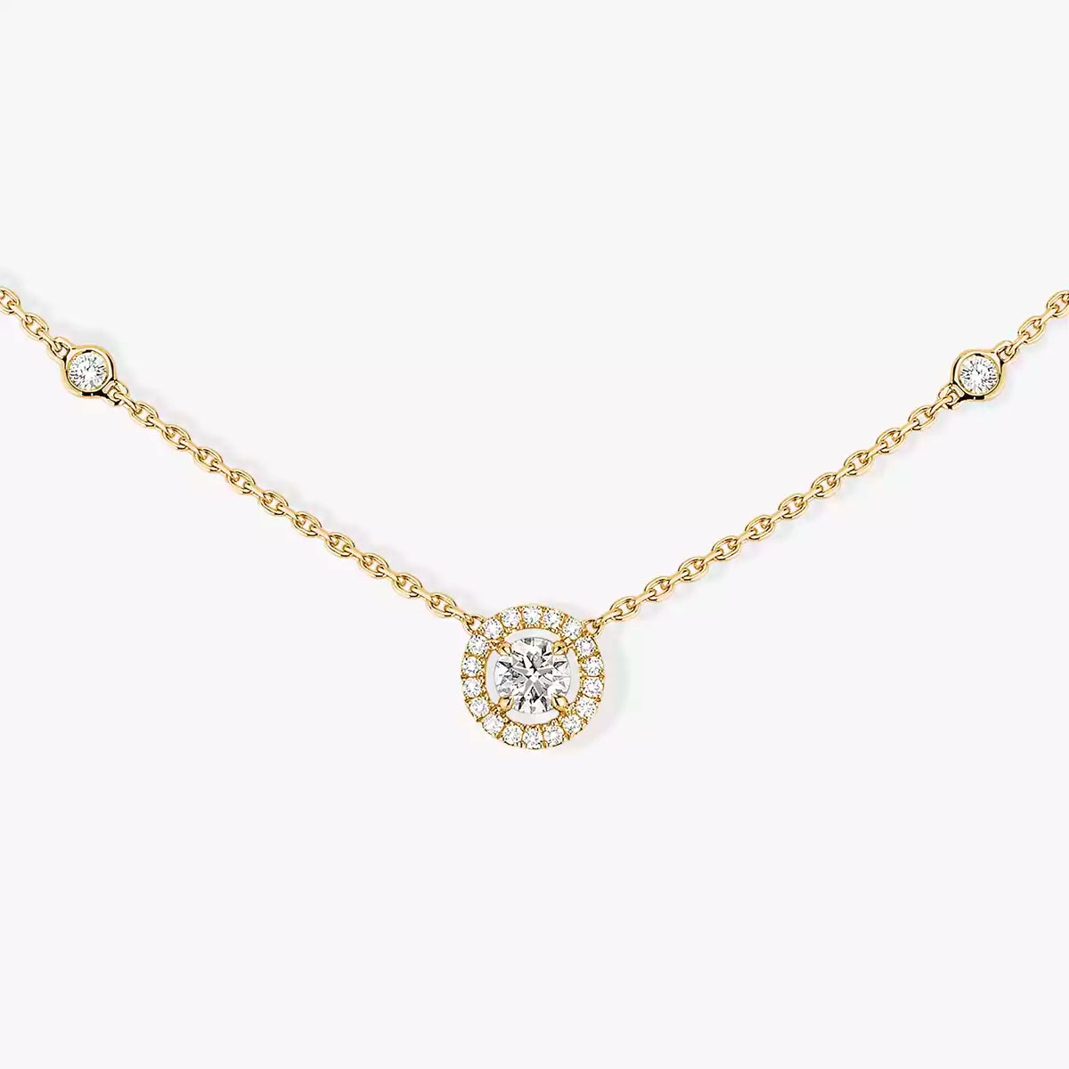 [⭐JeweliWhal]Diamond Necklace 0,20ct Brilliant Shape Joy