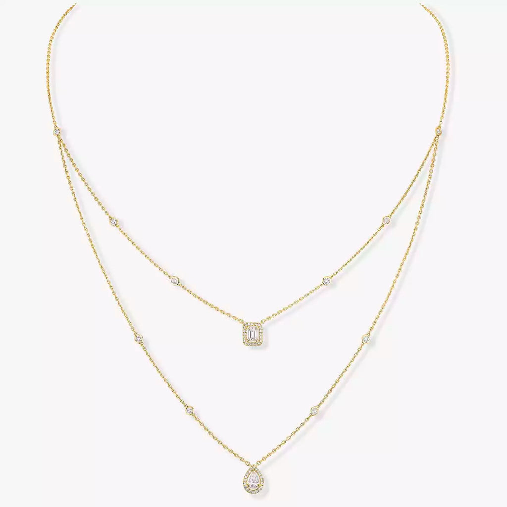 [⭐JeweliWhal]Diamond Necklace My Twin 2 Rows