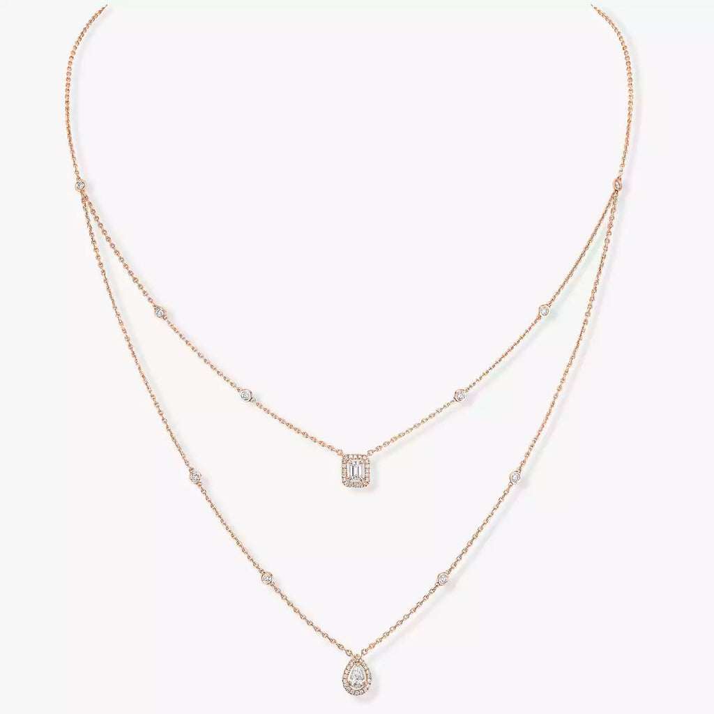 [⭐JeweliWhal]Diamond Necklace My Twin 2 Rows