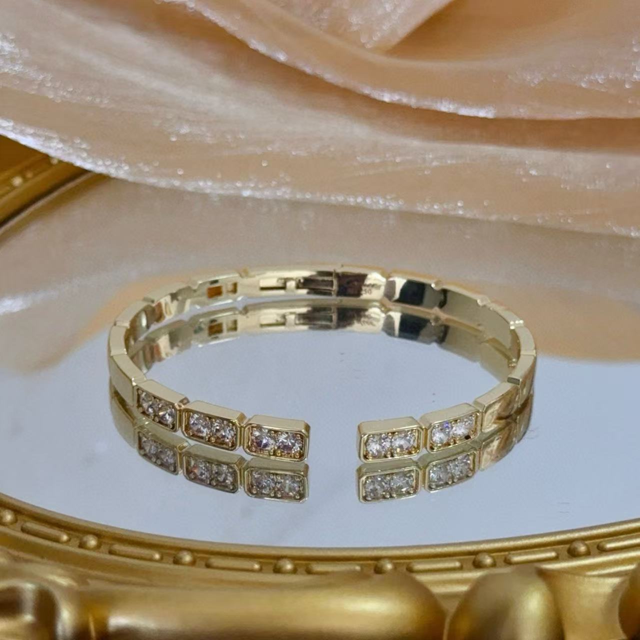 [⭐JeweliWhal jewelrys]LOVE DIAMOND OPEN  BRACELET