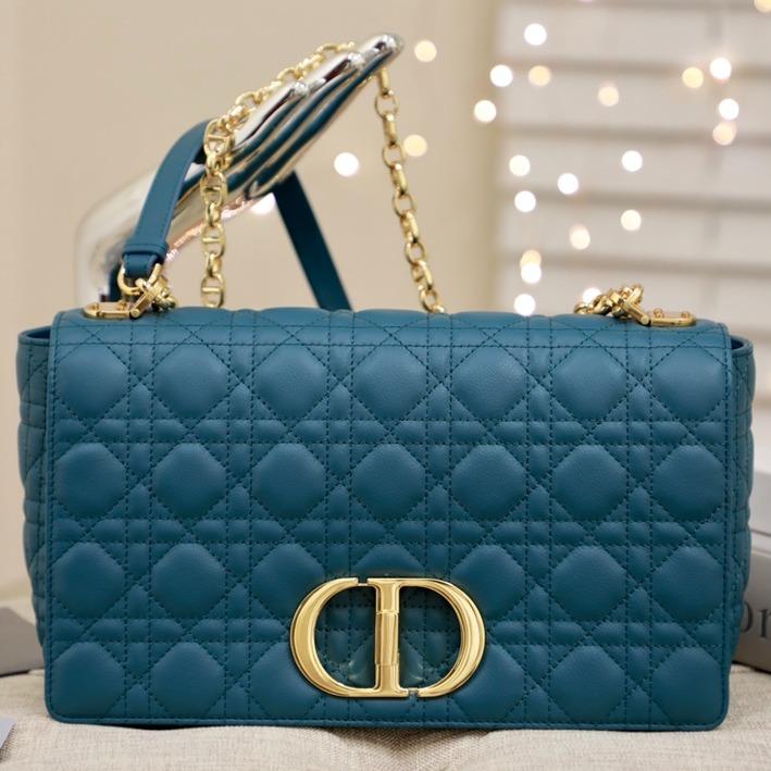 ラージ カロバッグ 28 ディープオーシャンブルー サプル カナージュ カーフスキン