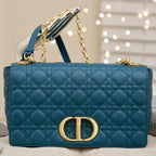 ラージ カロバッグ 28 ディープオーシャンブルー サプル カナージュ カーフスキン