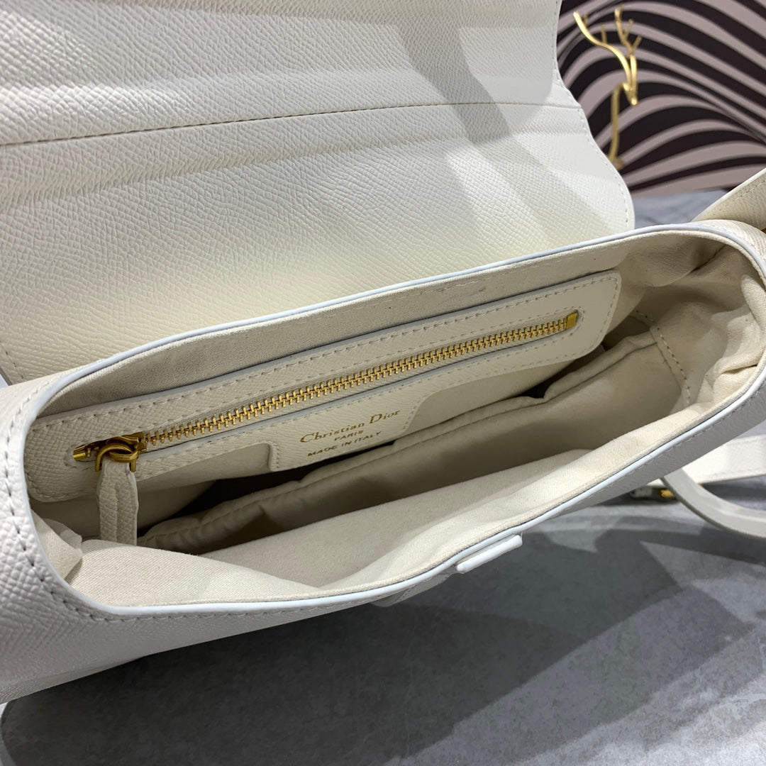 CDサドルバッグストラップ ウォームトープ グレインホワイトカーフスキン