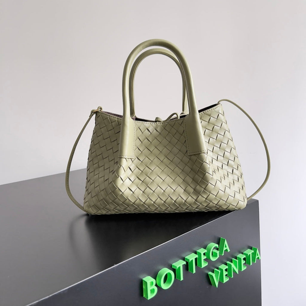 スモール ピナコテカ リバーシブル トートバッグ 24インチ 抹茶ラムスキン＆ブラウンスエード