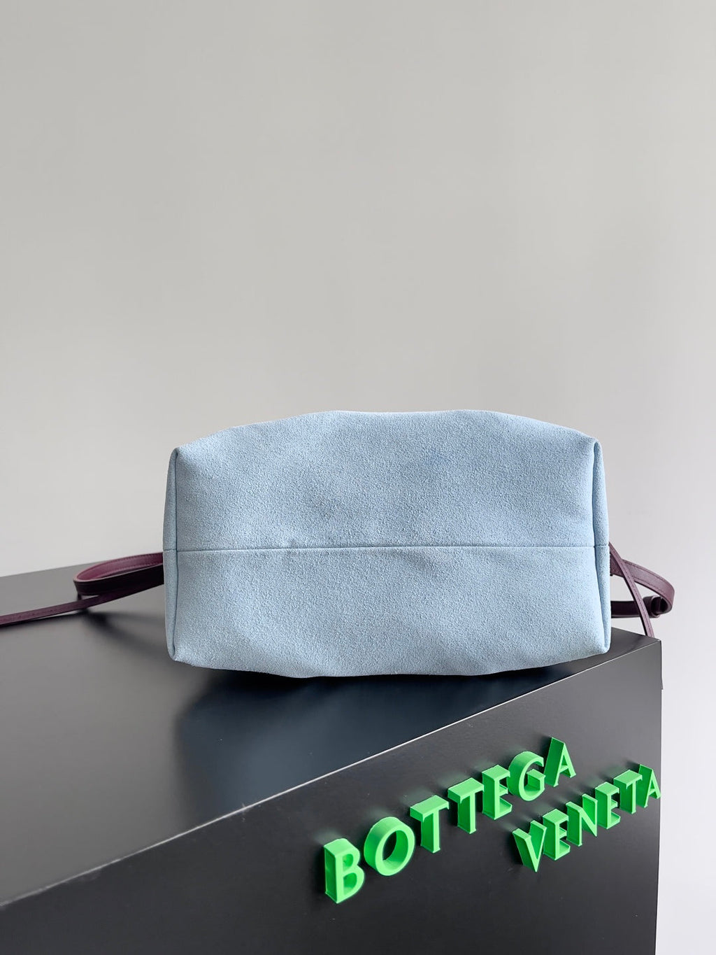 スモール ピナコテカ リバーシブル トートバッグ 24インチ マダーブラウン ラムスキン＆ライトブルー スエード